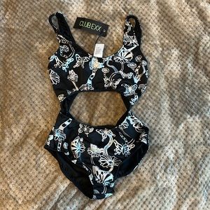 Dolls Kill Club Exx Reflective Bodysuit size S